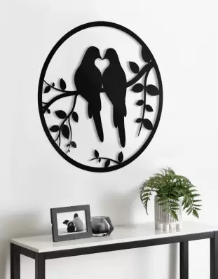 Love Birds Wall Decor Acrylic 12 inch x 12 inch